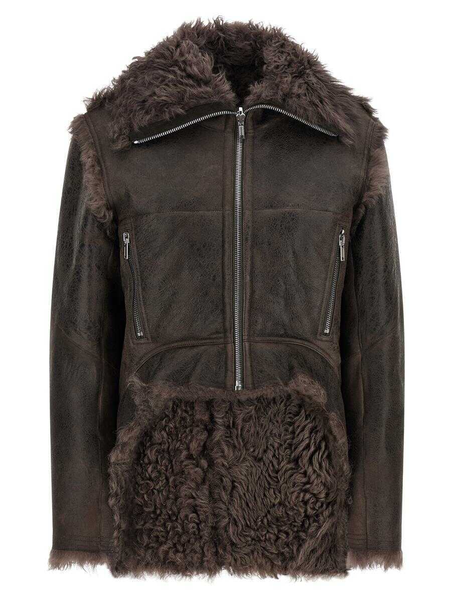 Geci Rick Owens Rick Owens Exploder Jacket BROWN Femei (BM 19327755) 1