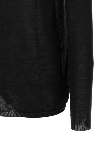 Pulovere Rick Owens Rick Owens Biker Level Sweater Black Barbati (BM 19327860) 4