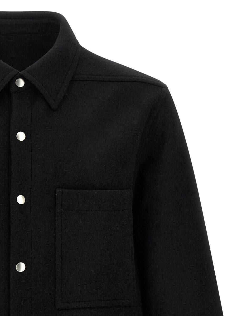 Camasi Rick Owens Rick Owens Outershirt Overshirt Black Barbati (BM 19327944) 3