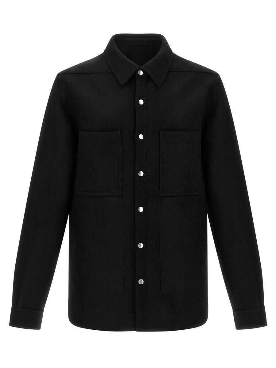 Camasi Rick Owens Rick Owens Outershirt Overshirt Black Barbati (BM 19327944) 1