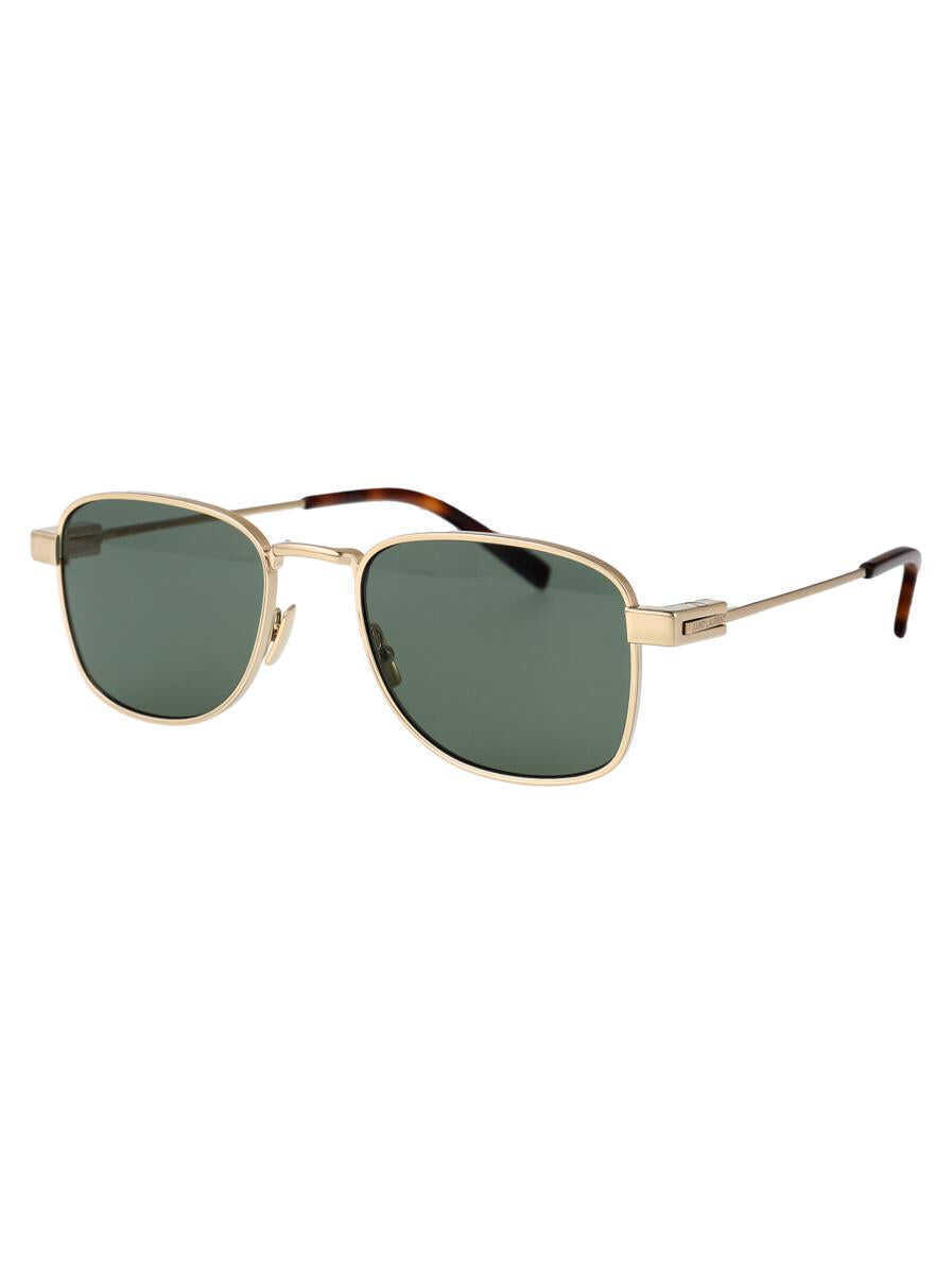 Ochelari de soare Saint Laurent Saint Laurent Eyewear Sunglasses GOLD-GOLD-GREEN Barbati (BM 19328142) 2