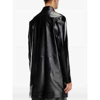 Paltoane pentru Barbati - Paltoane Diesel Red Tag Brushed Leather Cordier Coat With Snap Buttons Black Barbati (BM 19328444) - B-mall.ro