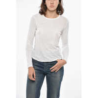 Tricouri Long Sleeved Lightweight Cotton Crew-Neck T-Shirt Femei