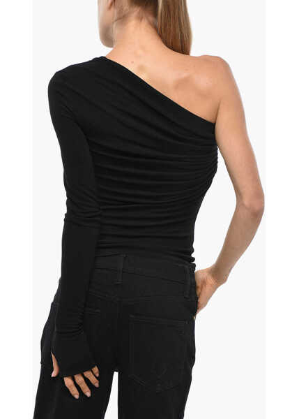 Bluze DSQUARED2 Viscose One-Shoulder Top Black Femei (BM 19328483) 3