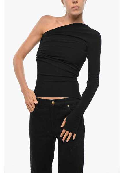 Bluze DSQUARED2 Viscose One-Shoulder Top Black Femei (BM 19328483) 1