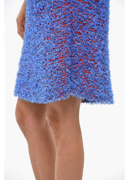 Fuste scurte Tory Burch Eyelash Effect Wool Confetti Miniskirt Light Blue Femei (BM 19328531) 2