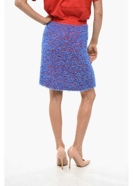 Fuste scurte Tory Burch Eyelash Effect Wool Confetti Miniskirt Light Blue Femei (BM 19328531) 3