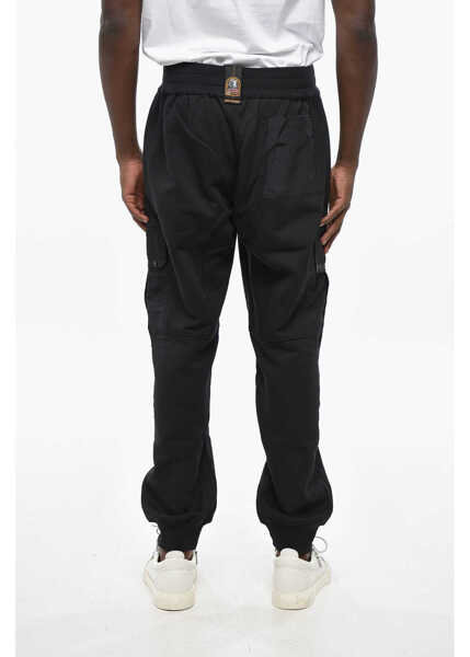 Pantaloni de trening Parajumpers Cotton And Nylon Cargo Joggers With Elastic Waistband Black Barbati (BM 19328540) 2