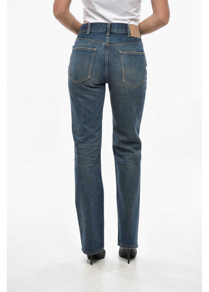 Blugi drepti Cline Mid-Washed Straight Fit Denims 20Cm Blue Femei (BM 19328639) 2
