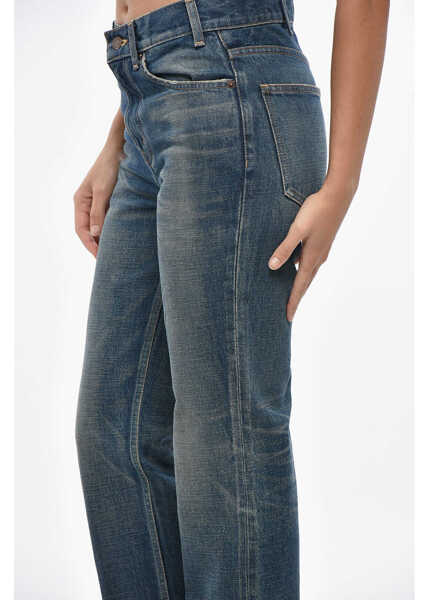 Blugi drepti Cline Mid-Washed Straight Fit Denims 20Cm Blue Femei (BM 19328639) 3