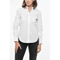 Camasi casual Stretch Cotton C-Gisey-Out Shirt With Tone On Tone Logo Femei