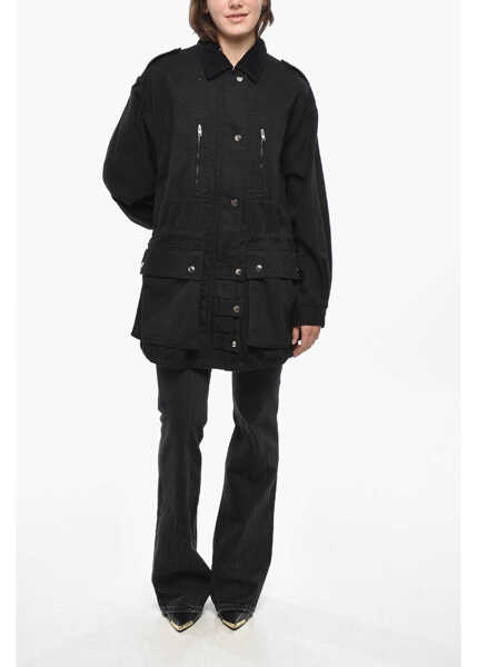 Geci de blugi Isabel Marant Etoile Denim Joanna Multipocketed Jacket Black Femei (BM 19328654) 4