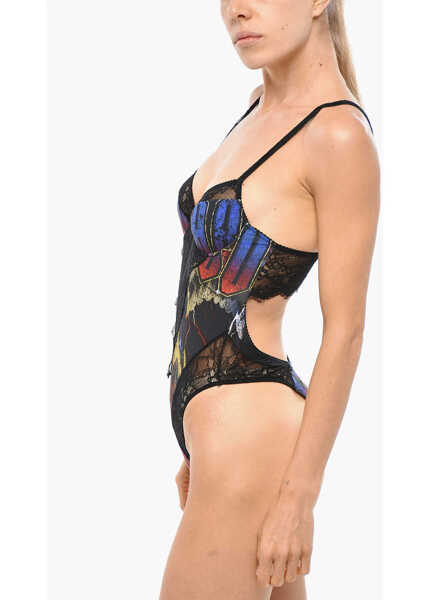 Body-uri DSQUARED2 Bareback High-Cut Bodysuit With Lace Details Multicolor Femei (BM 19328672) 2
