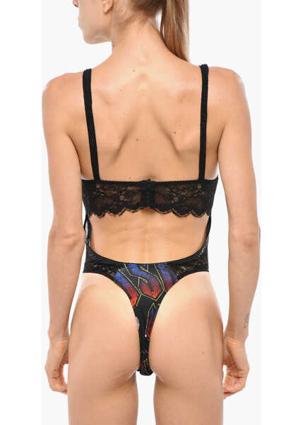 Body-uri DSQUARED2 Bareback High-Cut Bodysuit With Lace Details Multicolor Femei (BM 19328672) 3