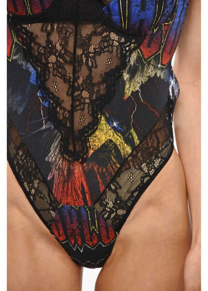 Body-uri DSQUARED2 Bareback High-Cut Bodysuit With Lace Details Multicolor Femei (BM 19328672) 4