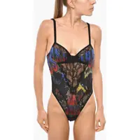 Body-uri Bareback High-Cut Bodysuit With Lace Details Femei