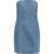 ROTATE Birger Christensen Rhinestone Denim Strapless Mini Dress Blue