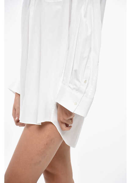 Rochii scurte Sacai Popeline Shirt Dress With Flared Sleeves White Femei (BM 19328708) 3