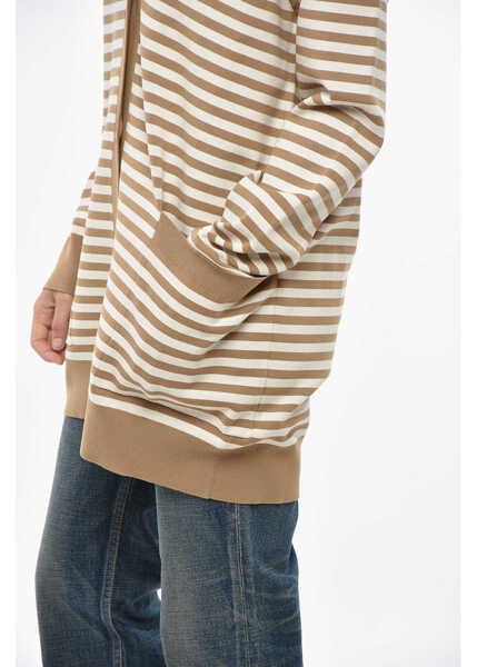 Cardigane Max Mara Awning Striped Tenore Cardigan Beige Femei (BM 19328720) 3