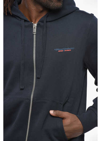 Bluze de trening Diesel Front Zipped Ginn-Hood Hoodie Blue Barbati (BM 19328828) 3