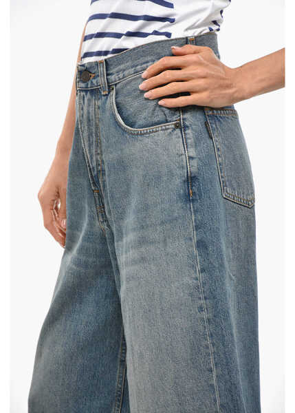 Blugi drepti HAIKURE Cropped Belle Jeans With Logo Button 33Cm Blue Femei (BM 19328834) 2