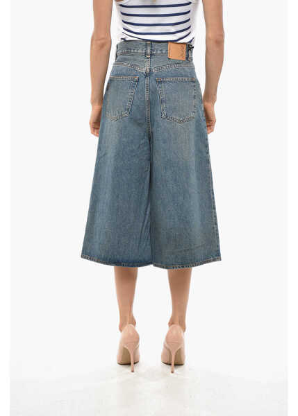 Blugi drepti HAIKURE Cropped Belle Jeans With Logo Button 33Cm Blue Femei (BM 19328834) 3