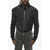 Rick Owens Solid Color Bomber Jacket With Leather Detail Black