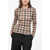 ROKH Long Sleeved Crew-Neck Top With Houndstooth Motif Brown