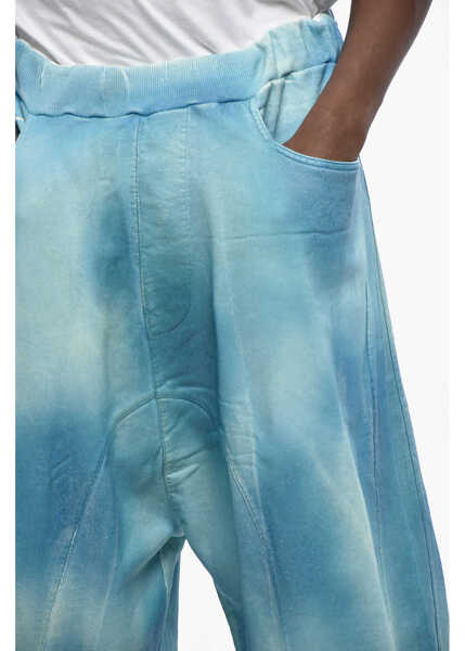 Pantaloni scurti PDF CHANNEL Spray Effect Brushed Cotton Baggy Leather Shorts Blue Barbati (BM 19328867) 3