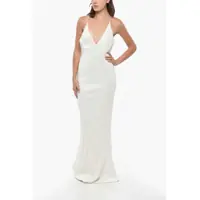 Rochii lungi All-Over Rhinestoned Cady Slip Dress Femei