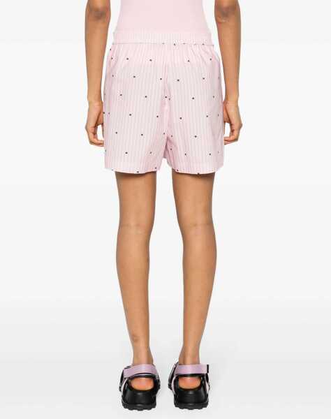 Pantaloni scurti ROTATE Birger Christensen All-Over Monogram Striped Shorts Pink Femei (BM 19328882) 4