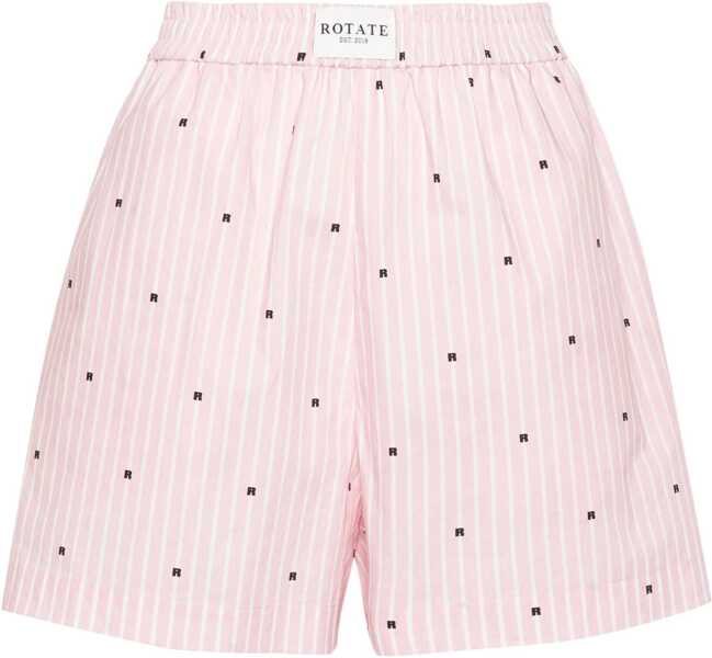 Pantaloni scurti ROTATE Birger Christensen All-Over Monogram Striped Shorts Pink Femei (BM 19328882) 1