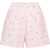 ROTATE Birger Christensen All-Over Monogram Striped Shorts Pink