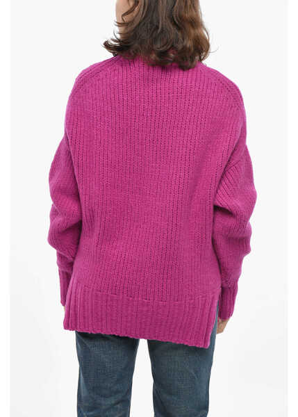 Pulovere casual Lanvin Turtleneck Roule Wool Blend Pullover Pink Femei (BM 19328885) 2