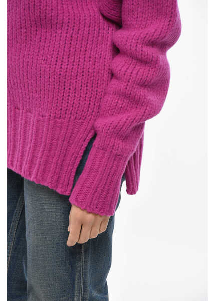 Pulovere casual Lanvin Turtleneck Roule Wool Blend Pullover Pink Femei (BM 19328885) 3