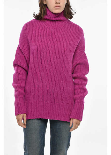 Pulovere casual Lanvin Turtleneck Roule Wool Blend Pullover Pink Femei (BM 19328885) 1