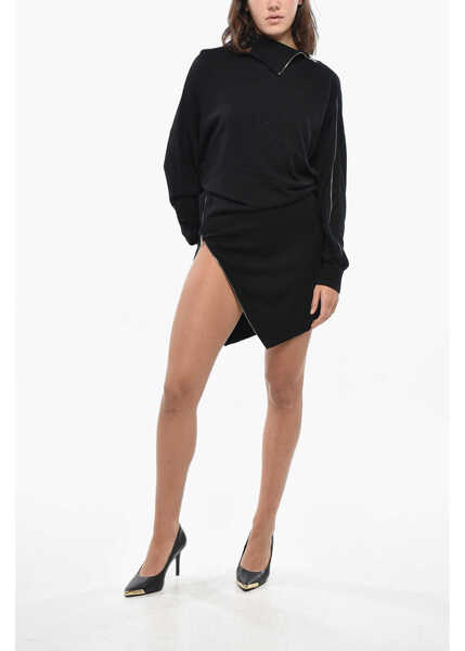 Rochii scurte Isabel Marant Knitted Gaelys Dress With Zipped Detail Black Femei (BM 19328888) 1