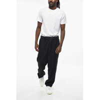 Imbracaminte Armani pentru Barbati - Pantaloni casual Armani Giorgio Solid Color Virgin Wool Pants With Elastic Waistband Blue Barbati (BM 19328906) - B-mall.ro