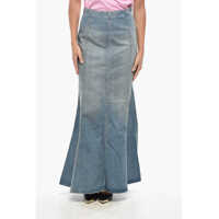 Fuste casual Flared Denim Shaquille Denim Maxi Skirt Femei