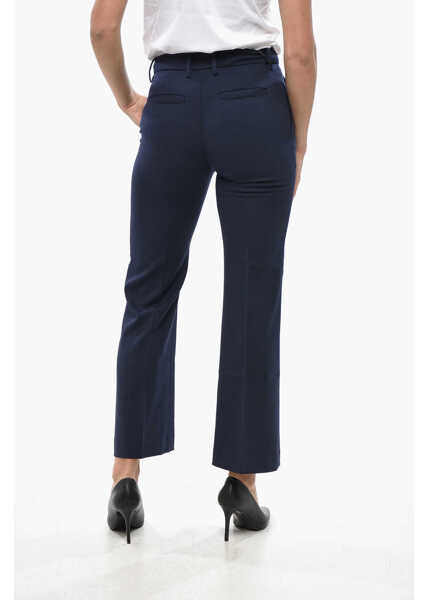Pantaloni office True Royal Gabardine Sandy Pants With Belt Loops Blue Femei (BM 19328915) 2