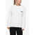 MSGM Cotton Crew-Neck Sweatshirt With Embroidery Logo White