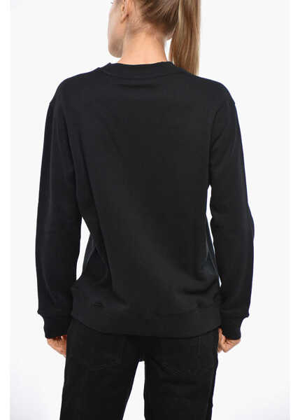 Bluze de trening MSGM Cotton Crew-Neck Sweatshirt With Embroidery Logo Black Femei (BM 19328939) 3