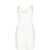 ROTATE Birger Christensen Satin Slip Dress With Criss Cross Strap White