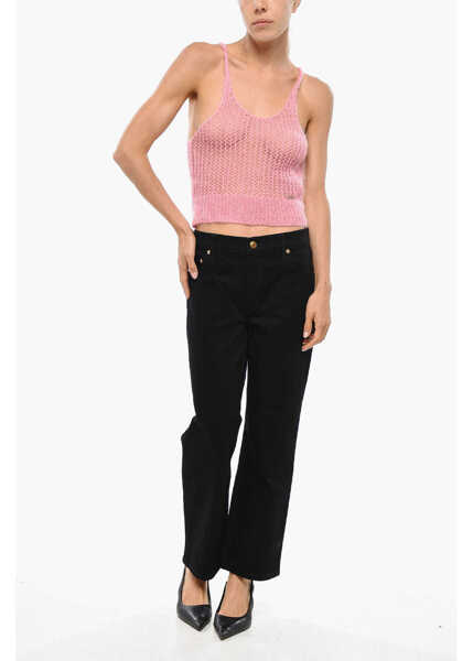 Bluze DSQUARED2 Crochet Alpaca Crop Top Pink Femei (BM 19328954) 4