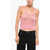 DSQUARED2 Crochet Alpaca Crop Top Pink
