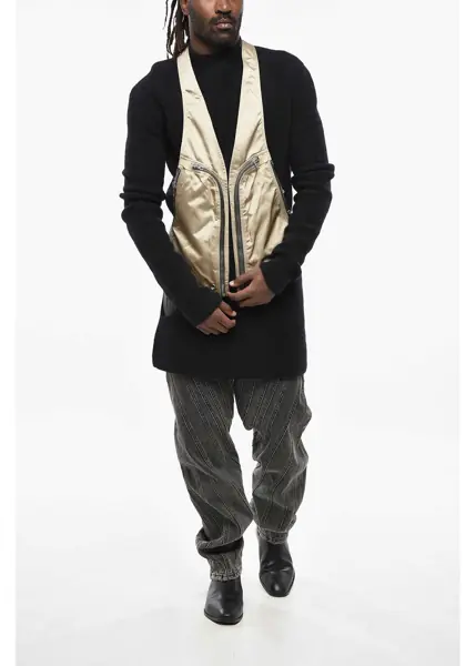 Jachete Rick Owens Technical Fabric Multi-Pocket Vest With Asymmetrical And Min Beige Barbati (BM 19328978) 4