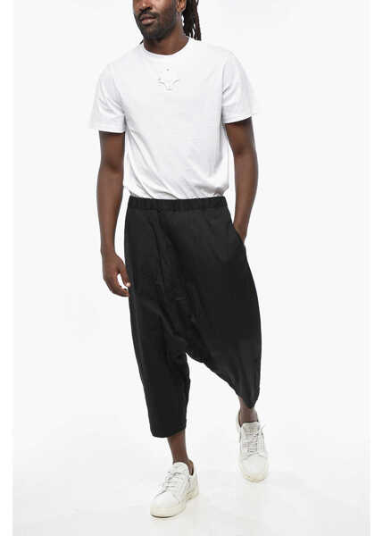 Pantaloni casual Comme des Garons Shirt Lightweight Cotton Drop Crotch Pants With Elastic Wais Black Barbati (BM 19328996) 4