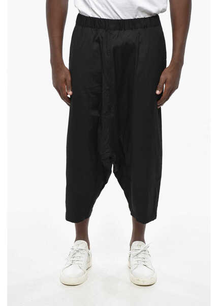 Pantaloni casual Comme des Garons Shirt Lightweight Cotton Drop Crotch Pants With Elastic Wais Black Barbati (BM 19328996) 1