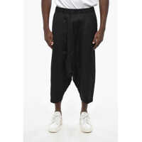 Pantaloni casual Shirt Lightweight Cotton Drop Crotch Pants With Elastic Wais Barbati