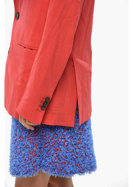 Sacouri DSQUARED2 Wool-Blend Unlined Blazer With Welt Pockets Red Femei (BM 19328999) 2